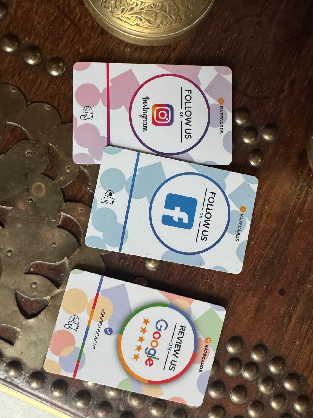 Customer photo review of RATECARDS™ - Facebook Card