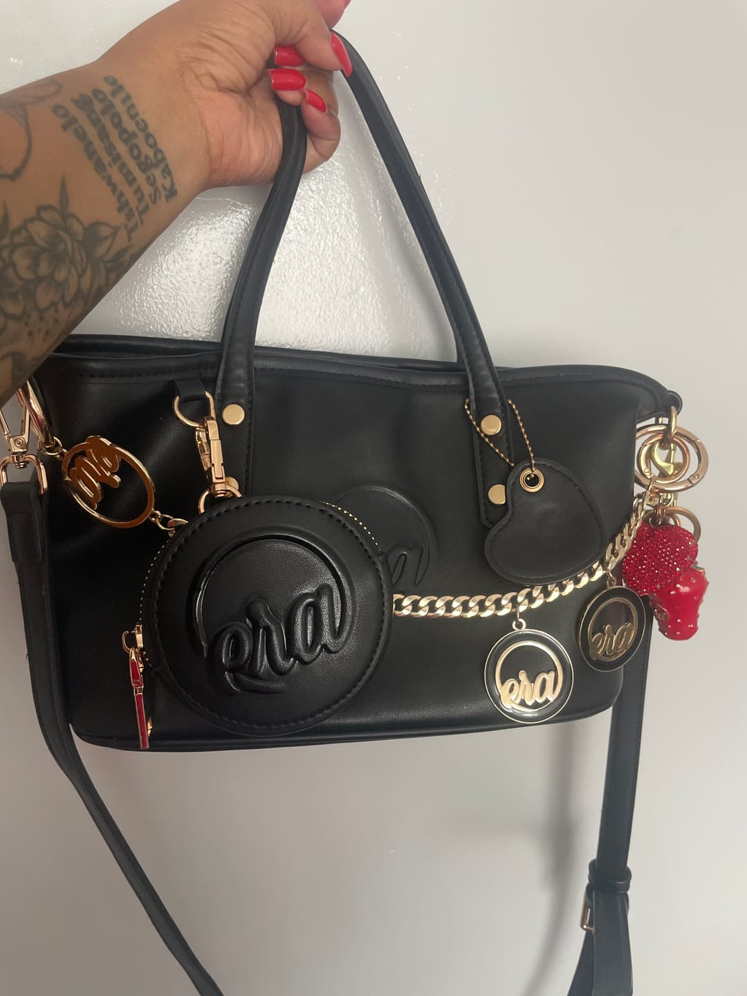 Customer photo review of Black Era Charm Purse