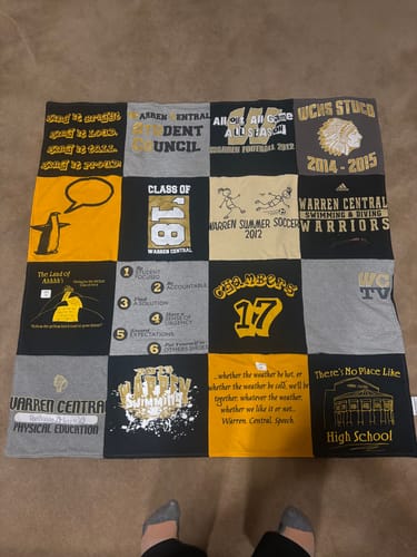 Customer photo review of Classic T-Shirt Blanket
