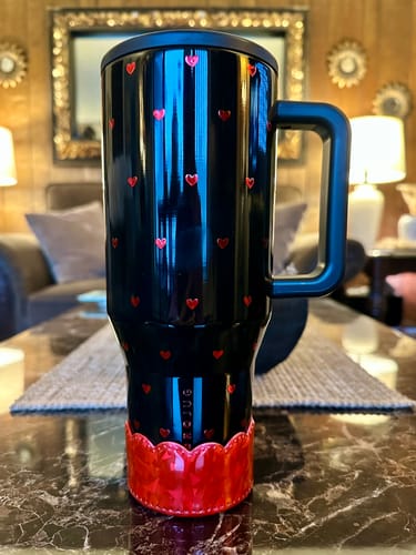 Customer photo review of Red Shine Scalloped Tumbler Boot