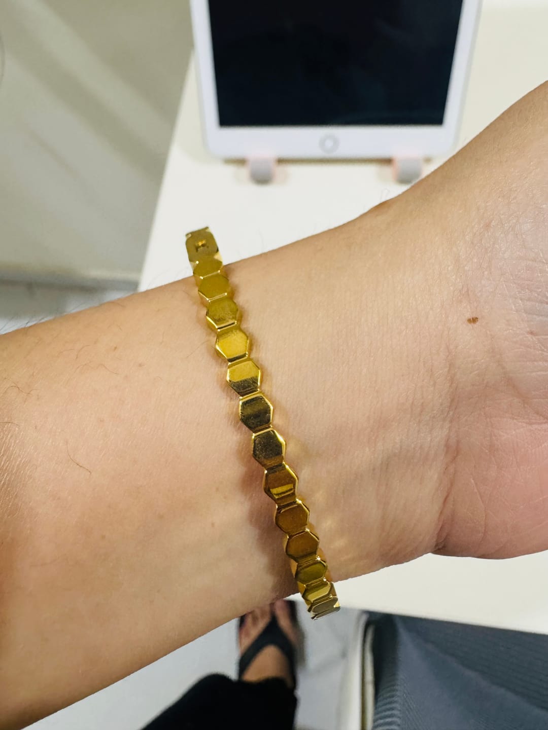 Customer photo review of Modern Mosaic Bangle Bracelet