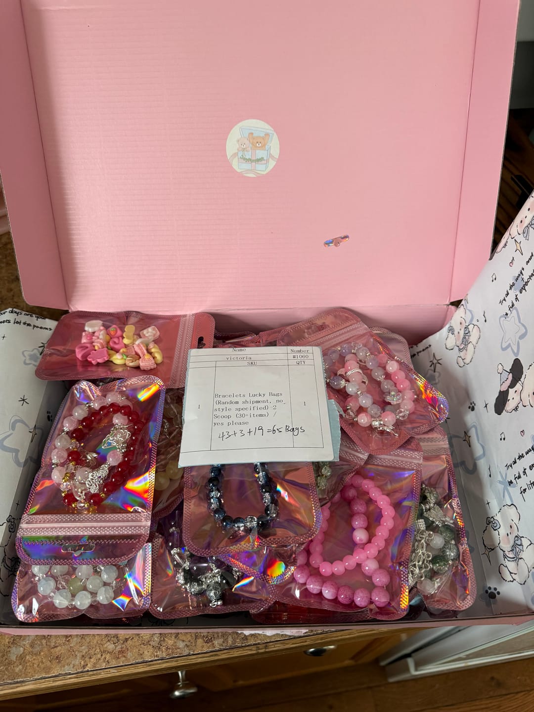 Customer photo review of Bracelets Lucky Bags (Random shipment, no style specified)