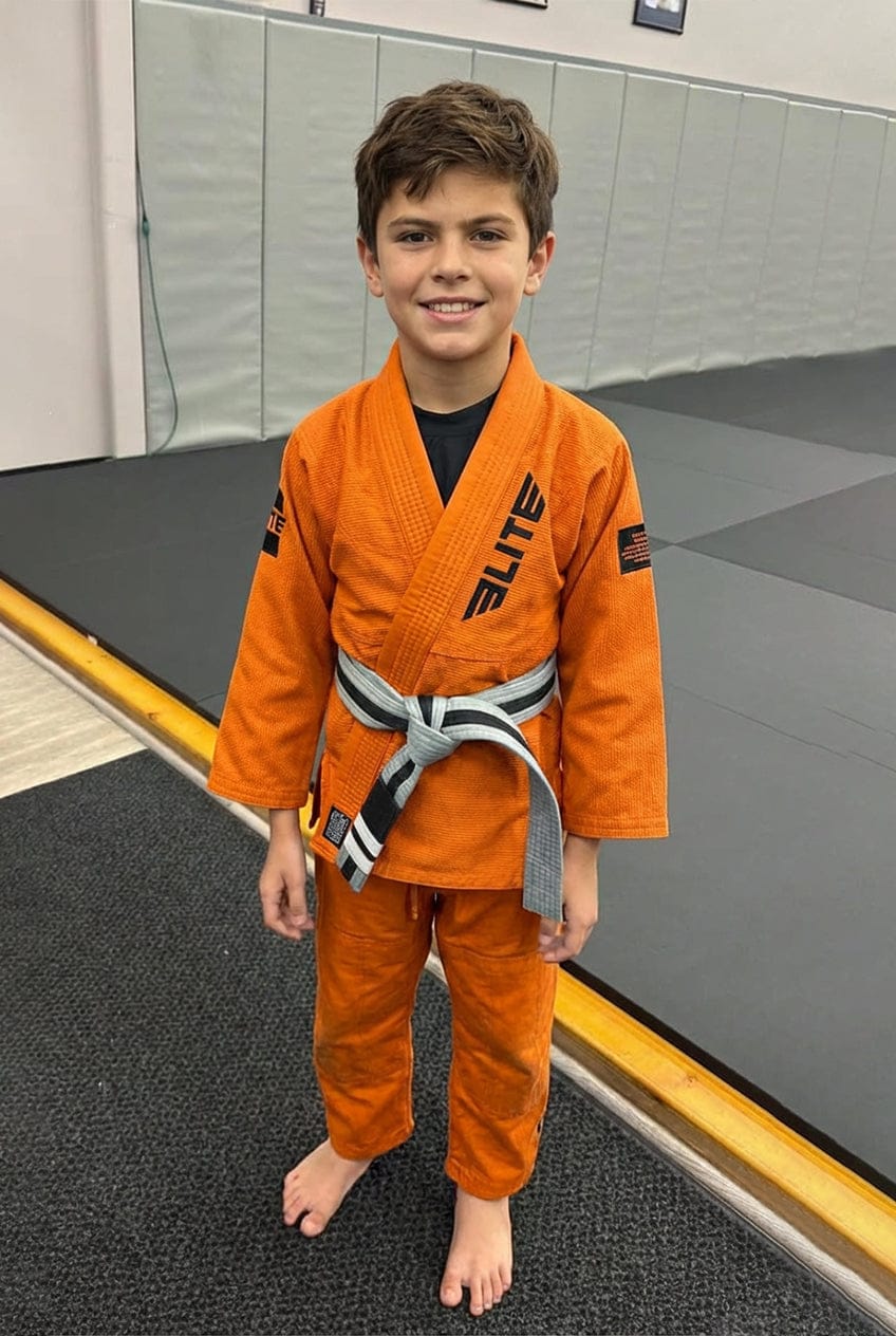 Customer photo review of Core Orange Brazilian Jiu Jitsu Kids BJJ Gi