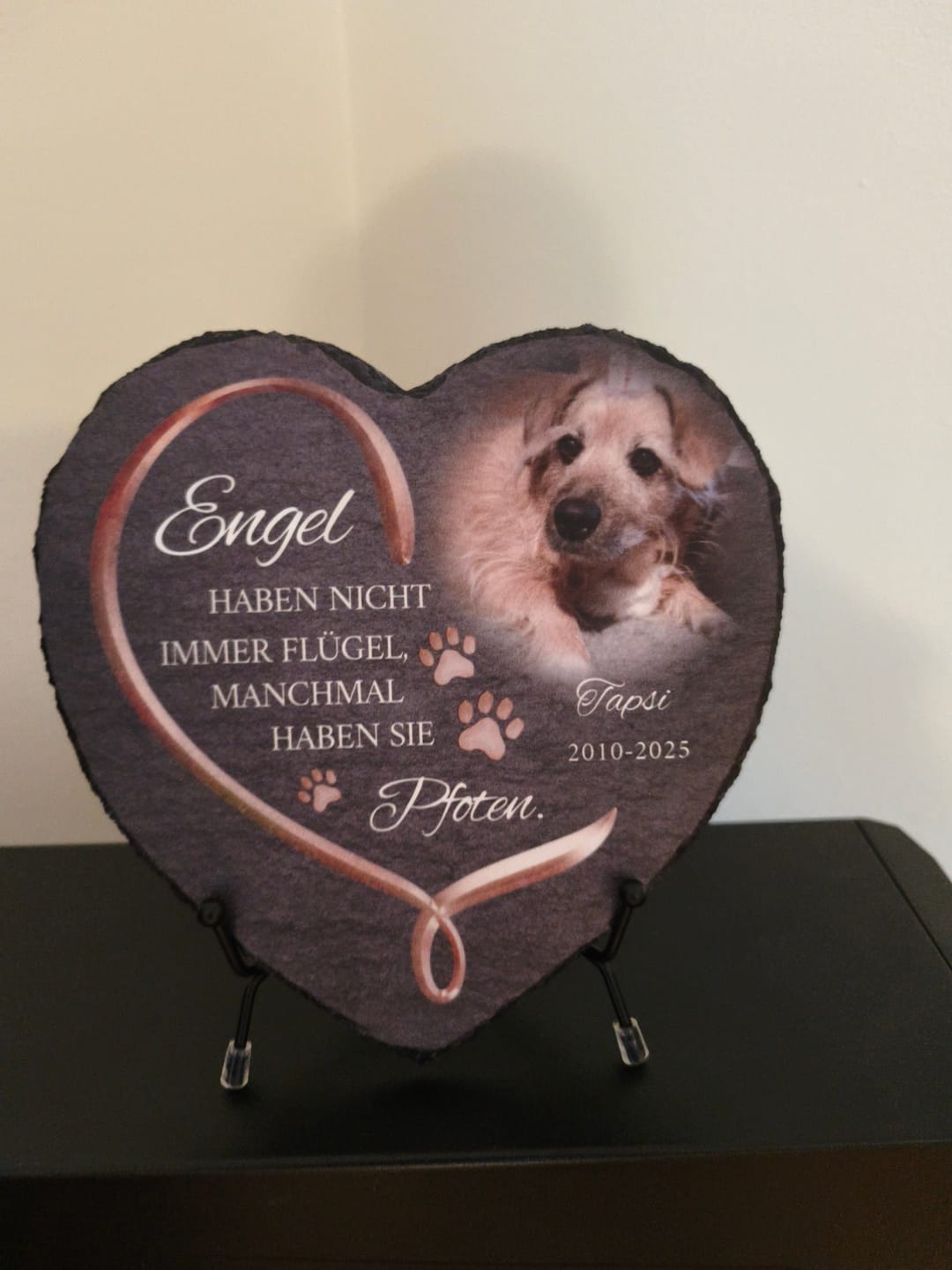 Customer photo review of Engel haben Pfoten - Individuelles Schieferherz