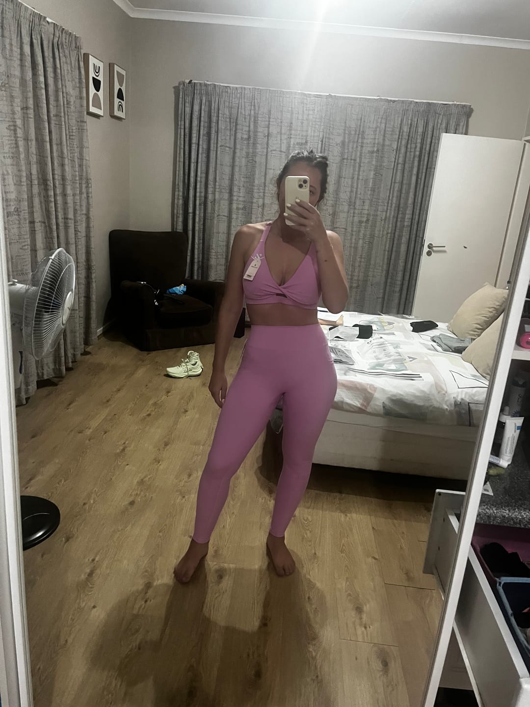 Customer photo review of Sculpt and Stretch Pink Yoga Set