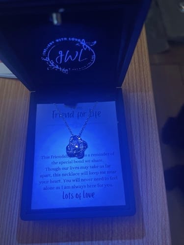 Customer photo review of Friend for Life Love Knot Necklace - FR4