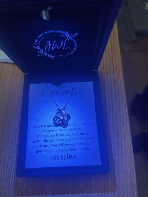 Customer photo review of Friend for Life Love Knot Necklace - FR4