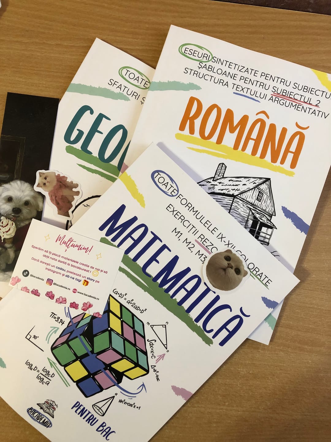 Customer photo review of Pachet Bacalaureat (Română + Matematică + Geografie) Bacademia