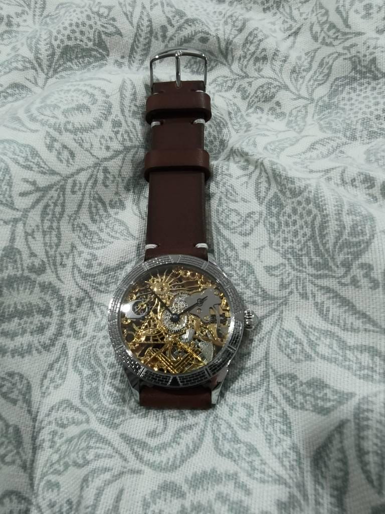 Customer photo review of Skeleton Masonic Watch - Temple