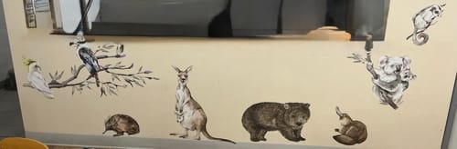 Customer photo review of Pick 4 Australian Animal Wall Stickers