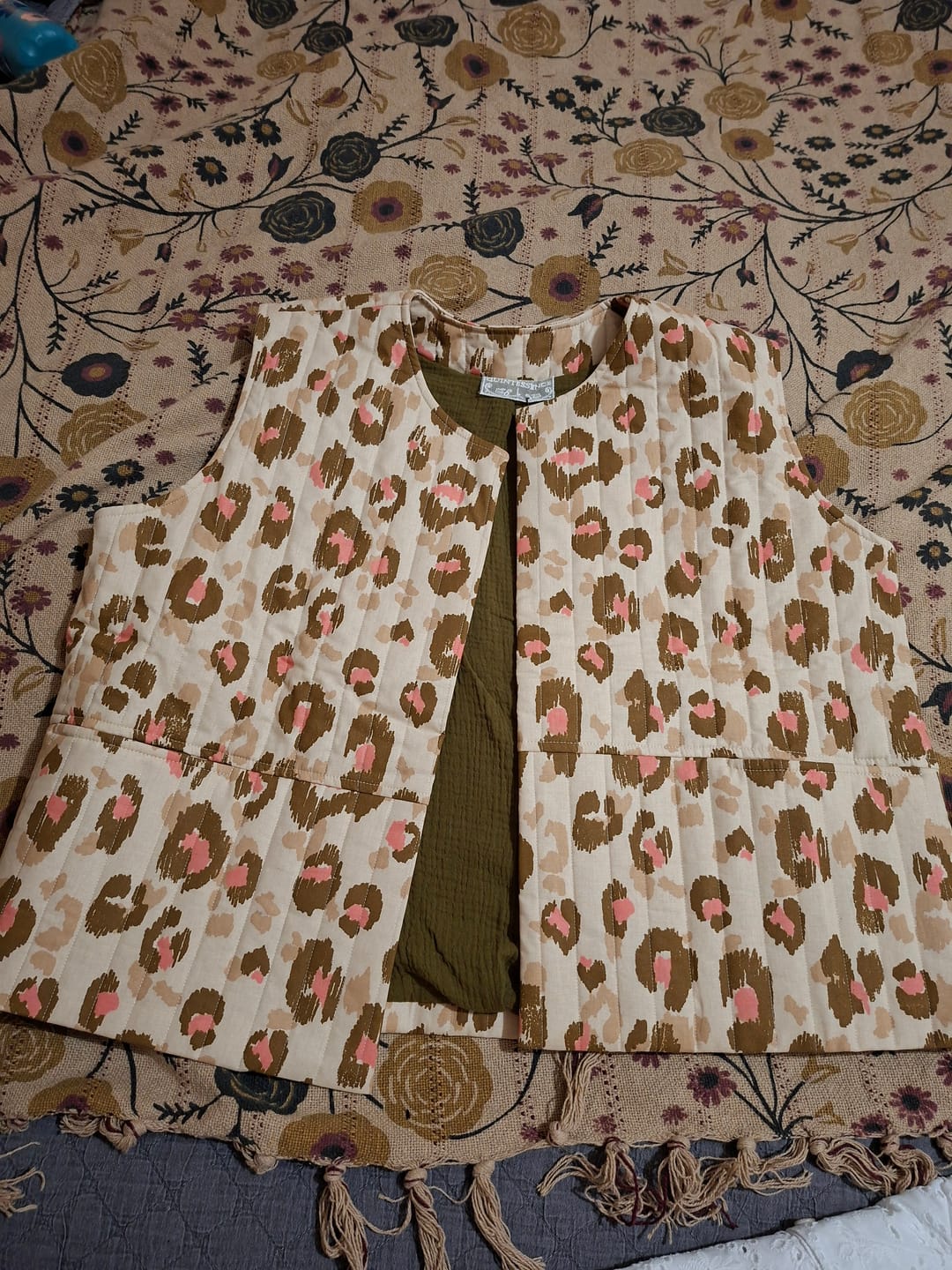 Customer photo review of Gilet Basile matelassé en coton Instinct rosé