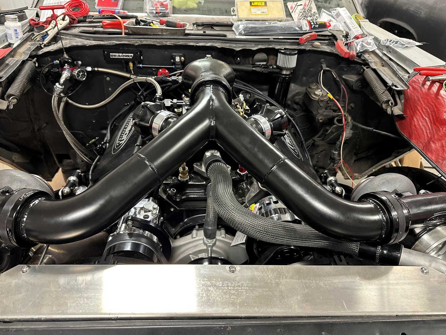 Customer photo review of Hose Bones Big Block Radiator Hose Kit (For 1-3/4  - 2" ID Hoses)