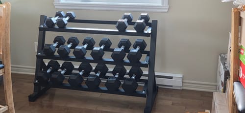 Customer photo review of Haltères Hexagonaux en Caoutchouc (Vendu à l'unité et en paire)