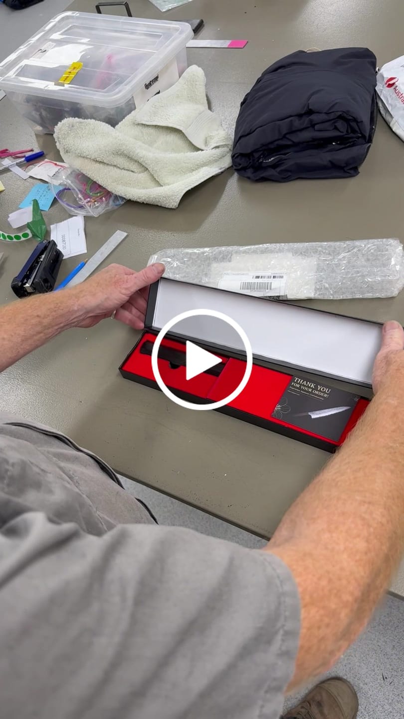 Customer video review of Nakiri Blue Steel VG10 Clad – Ebony Handle 180mm/7in