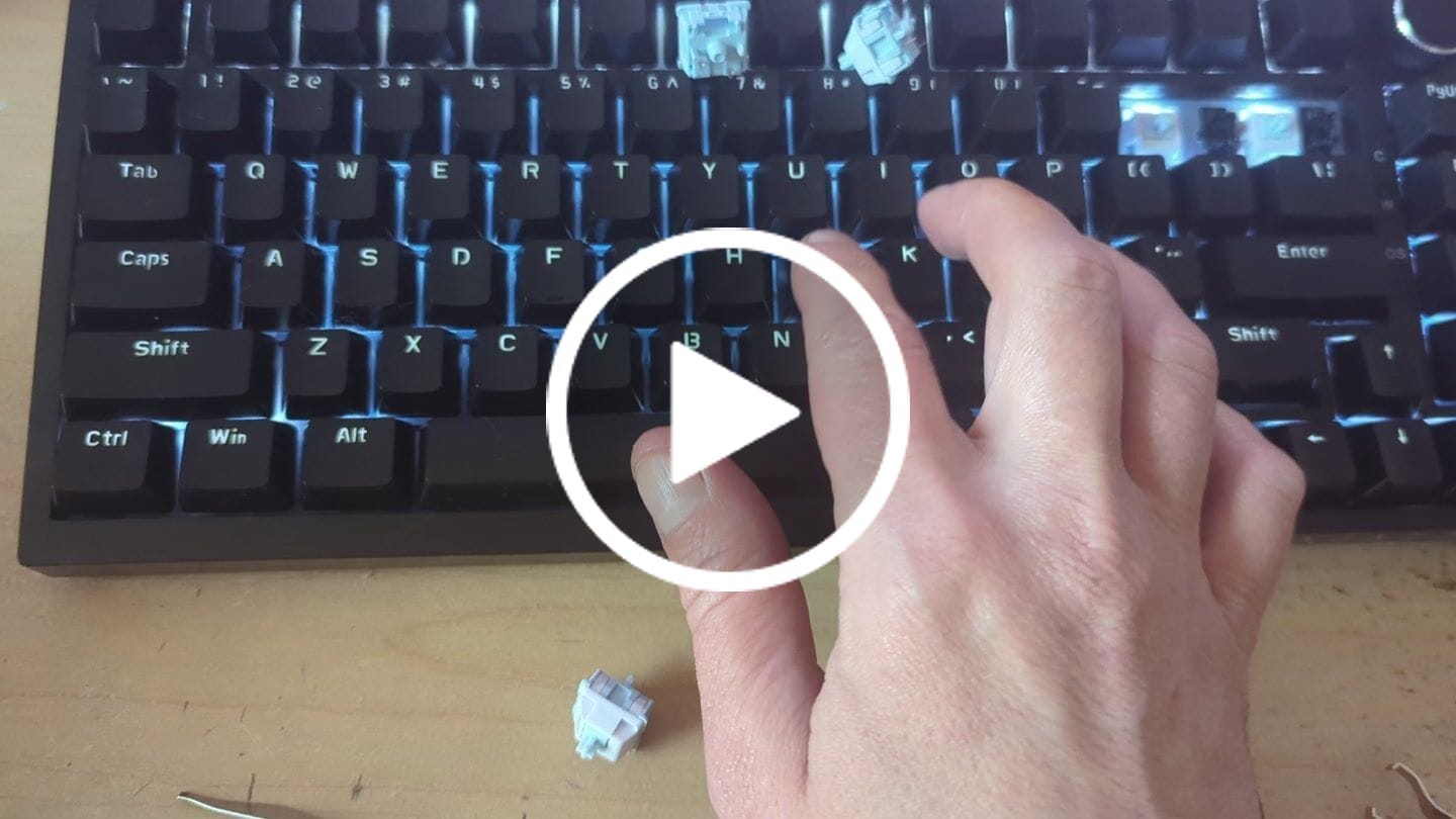 Customer video review of HMX T-REX LINEAR SWITCH FACTORY LUBED (10PCS)