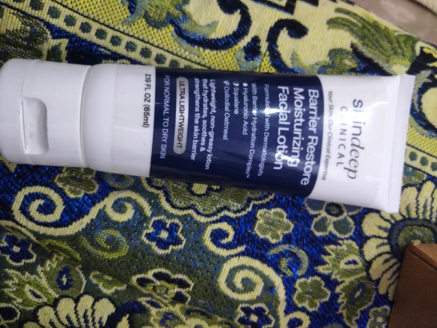 Customer photo review of Barrier Restore Moisturizing Facial Lotion