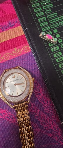 Customer photo review of Nizhoni Hot Pink Fire Opal, Turquoise & Sterling Silver Handmade Watch Charms
