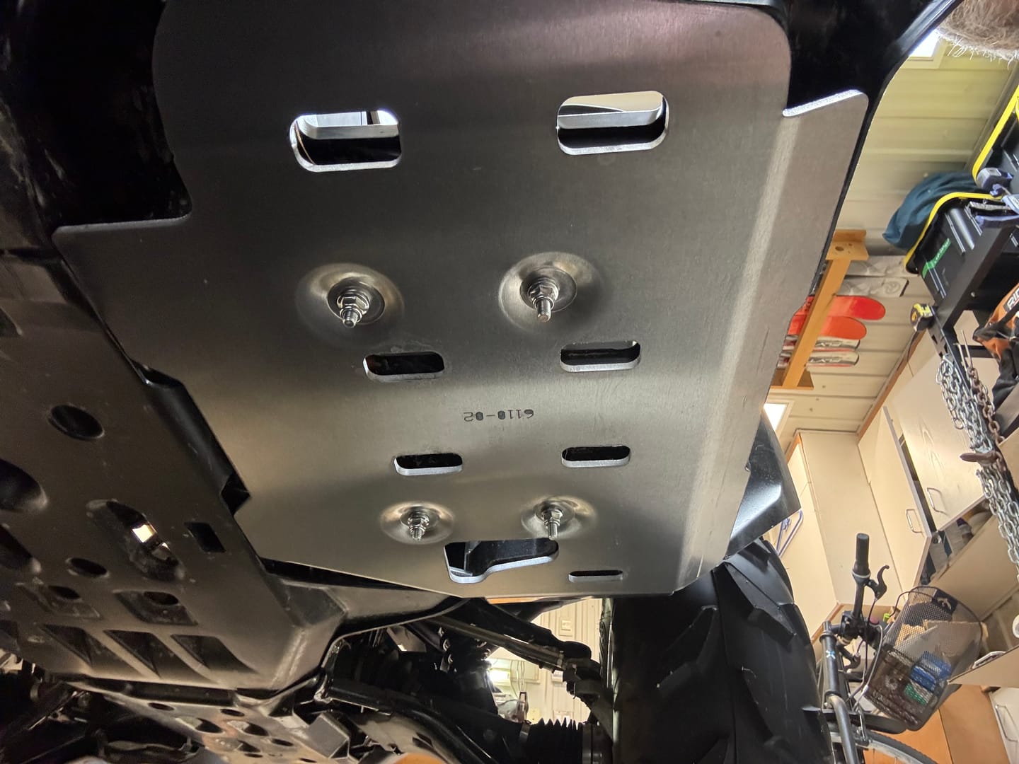 Customer photo review of Footwell Skid Plate Kit — Yamaha Kodiak 700 (2016+)