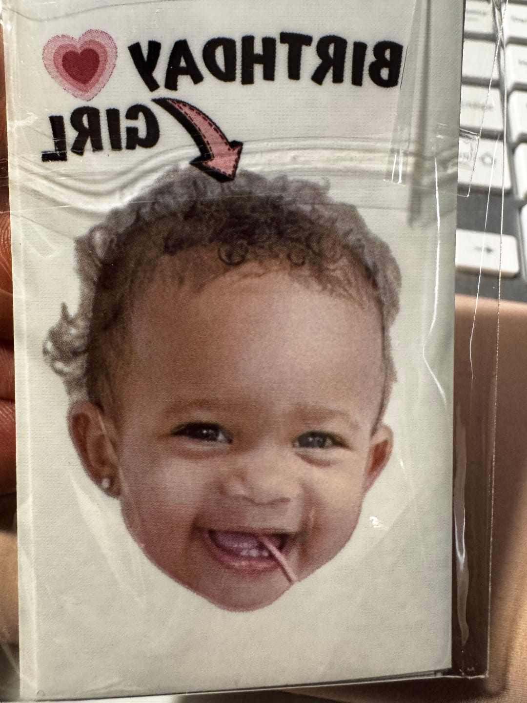 Customer photo review of Baby Birthday Girl Tattoo