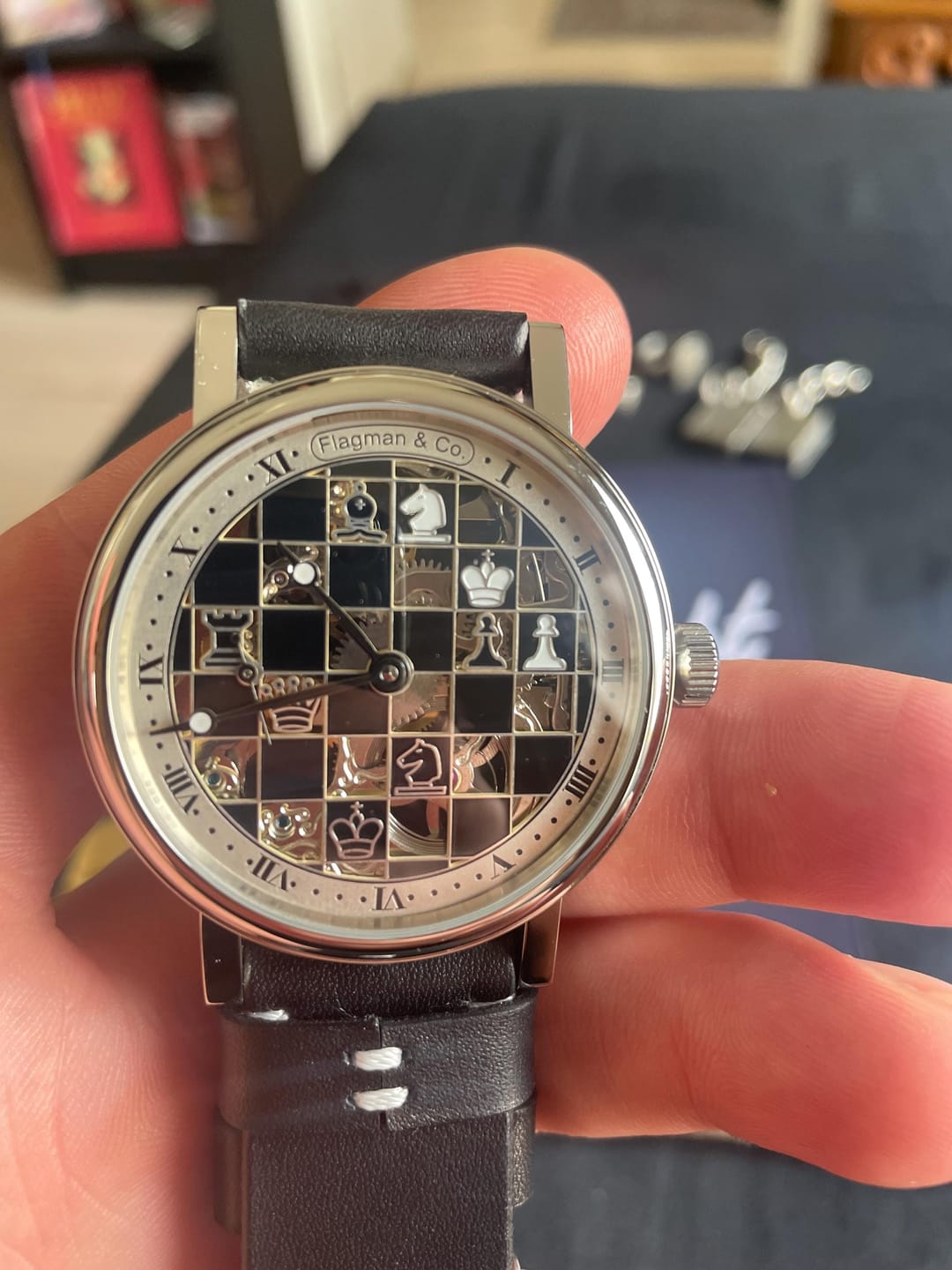 Customer photo review of Chess Skeleton Watch - Checkmate