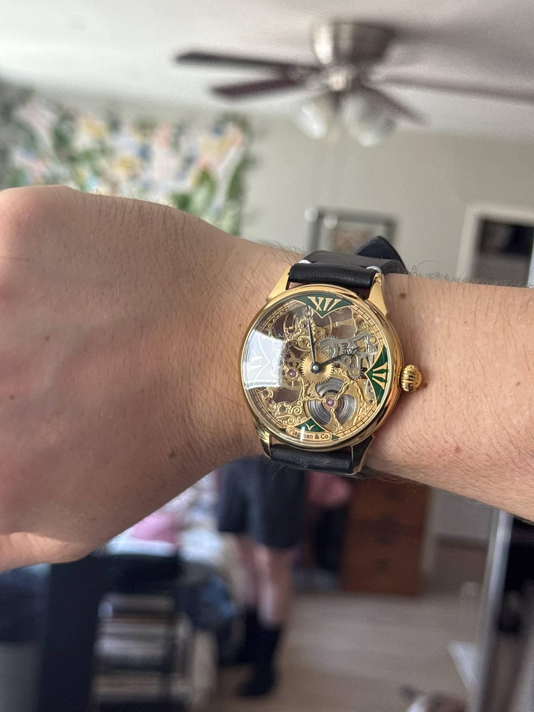 Customer photo review of Handmade Skeleton Watch - Shards