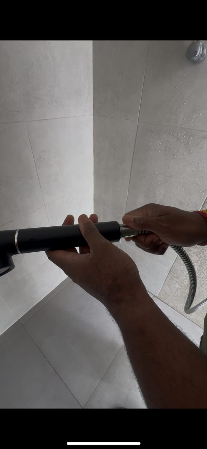 Customer photo review of Filtered Showerhead - Matte Black