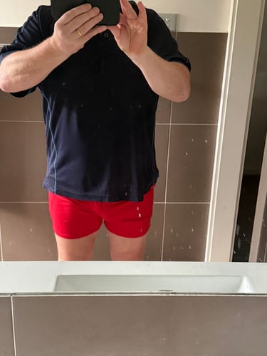 Customer photo review of Ultra-Stretch 5" Chino Shorts - Navy