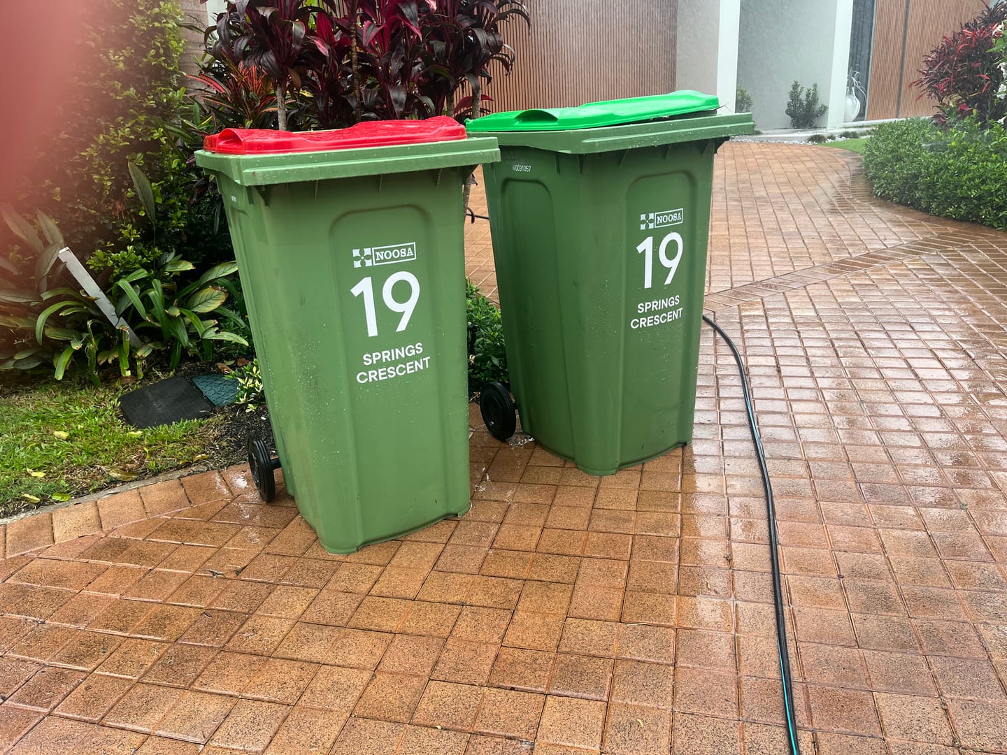 Customer photo review of Wheelie Bin Street Name & Number Sticker
