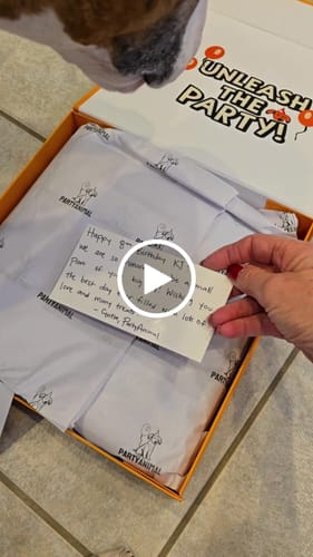 Customer video review of Personalized Dog Party Pack