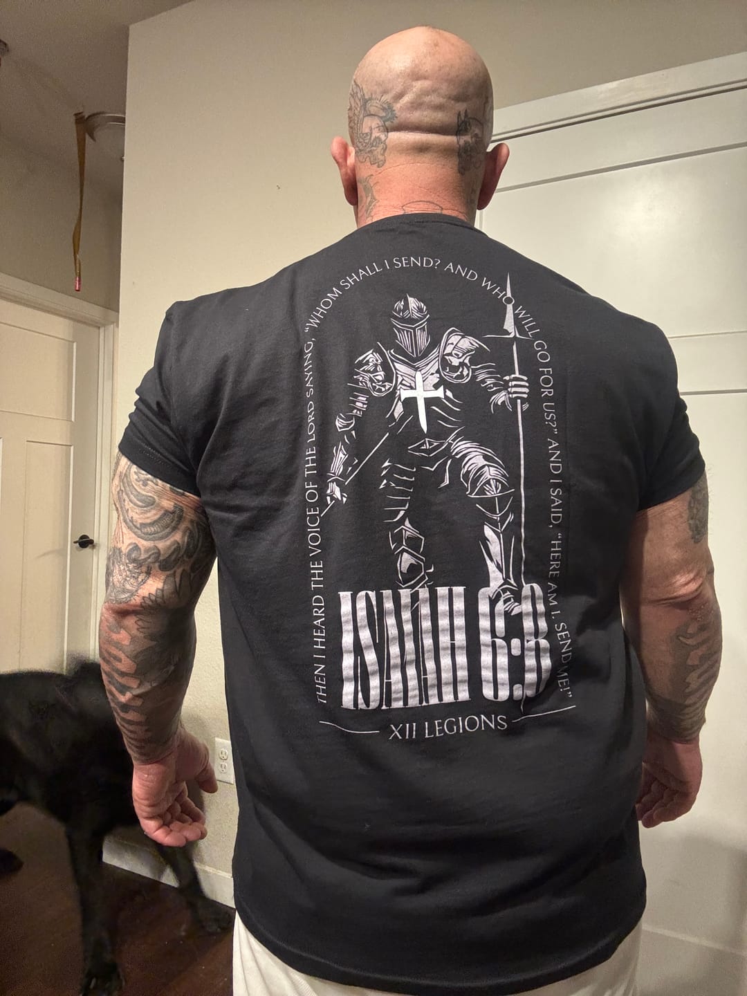 Customer photo review of ISAIAH 6:8 T-shirt