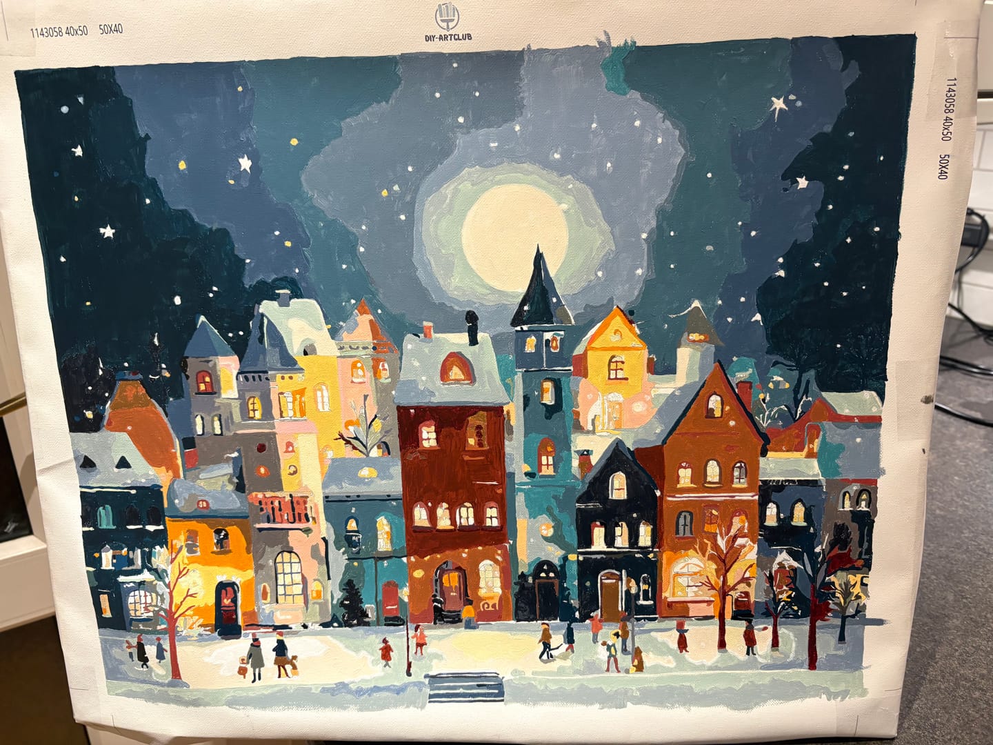 Customer photo review of Christmas Town | Paint by Number