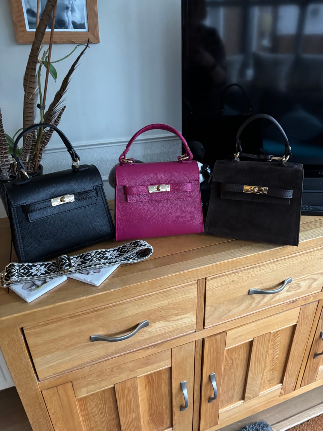 Customer photo review of Polly Top Handle Bag