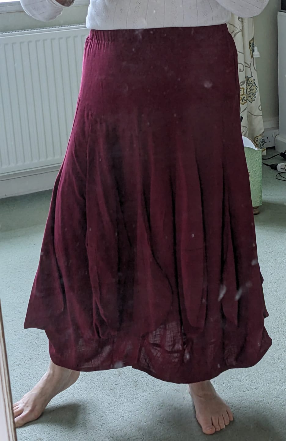 Customer photo review of Plain Linen Look Viscose Fabric