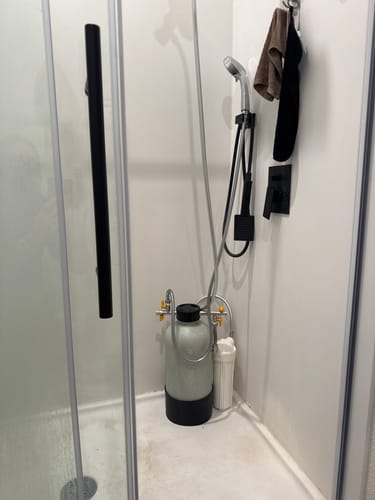 Customer photo review of Shower Water Softener System