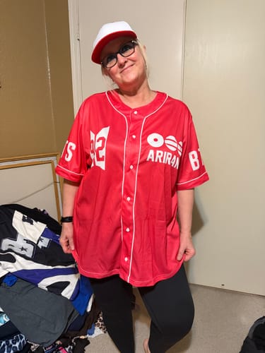 Customer photo review of BTS World Tour Arirang Baseball Jersey