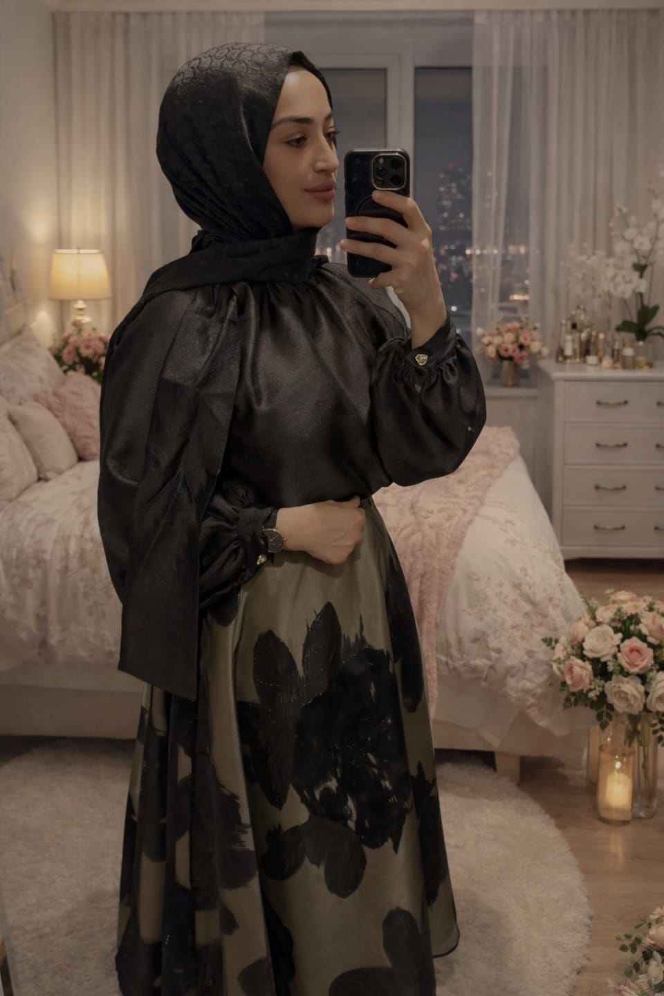 Customer photo review of FLORAL DESEN JAKARLI KLOŞ ETEK BEJ