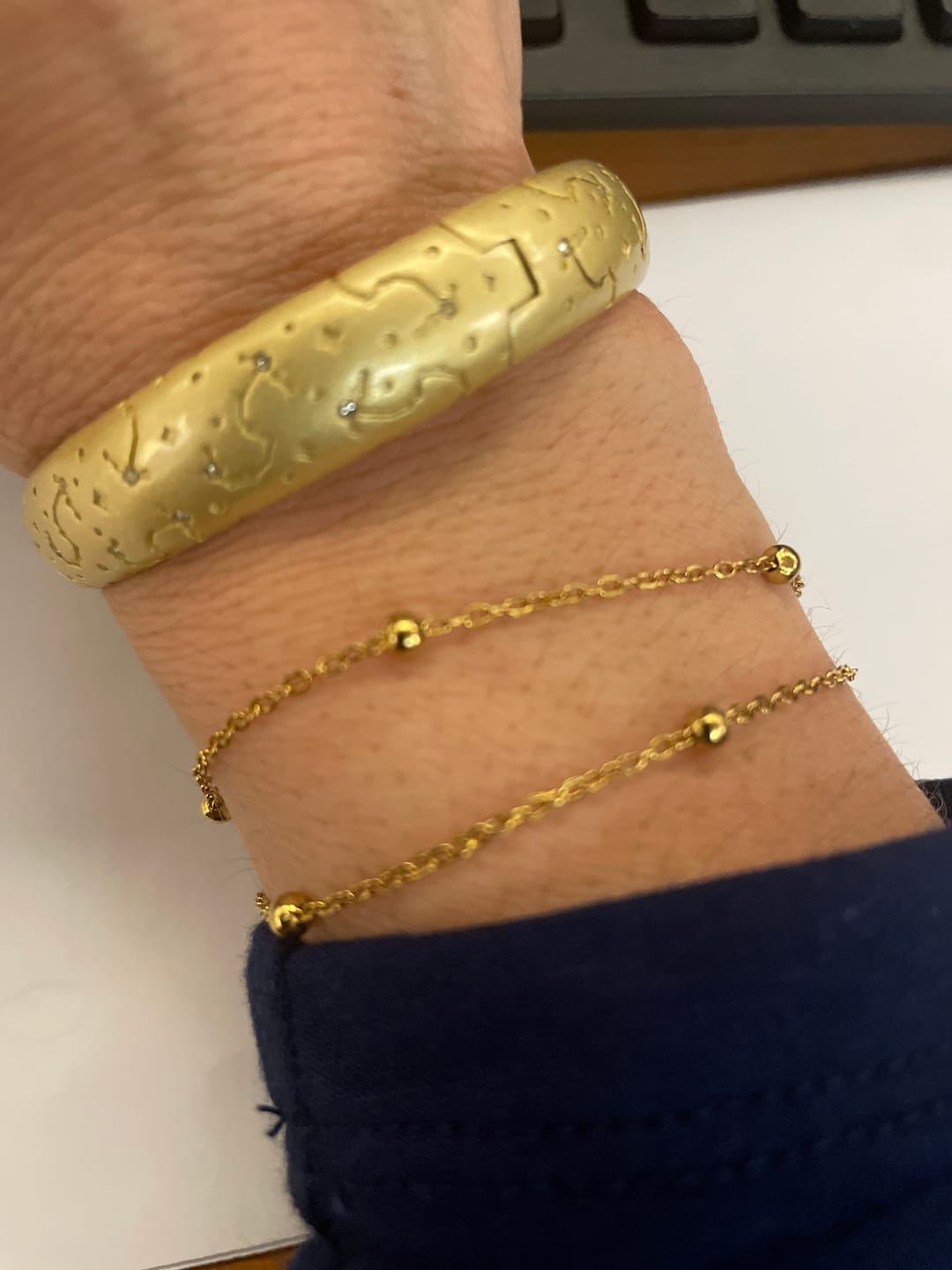 Customer photo review of Gaia Layered Bracelet