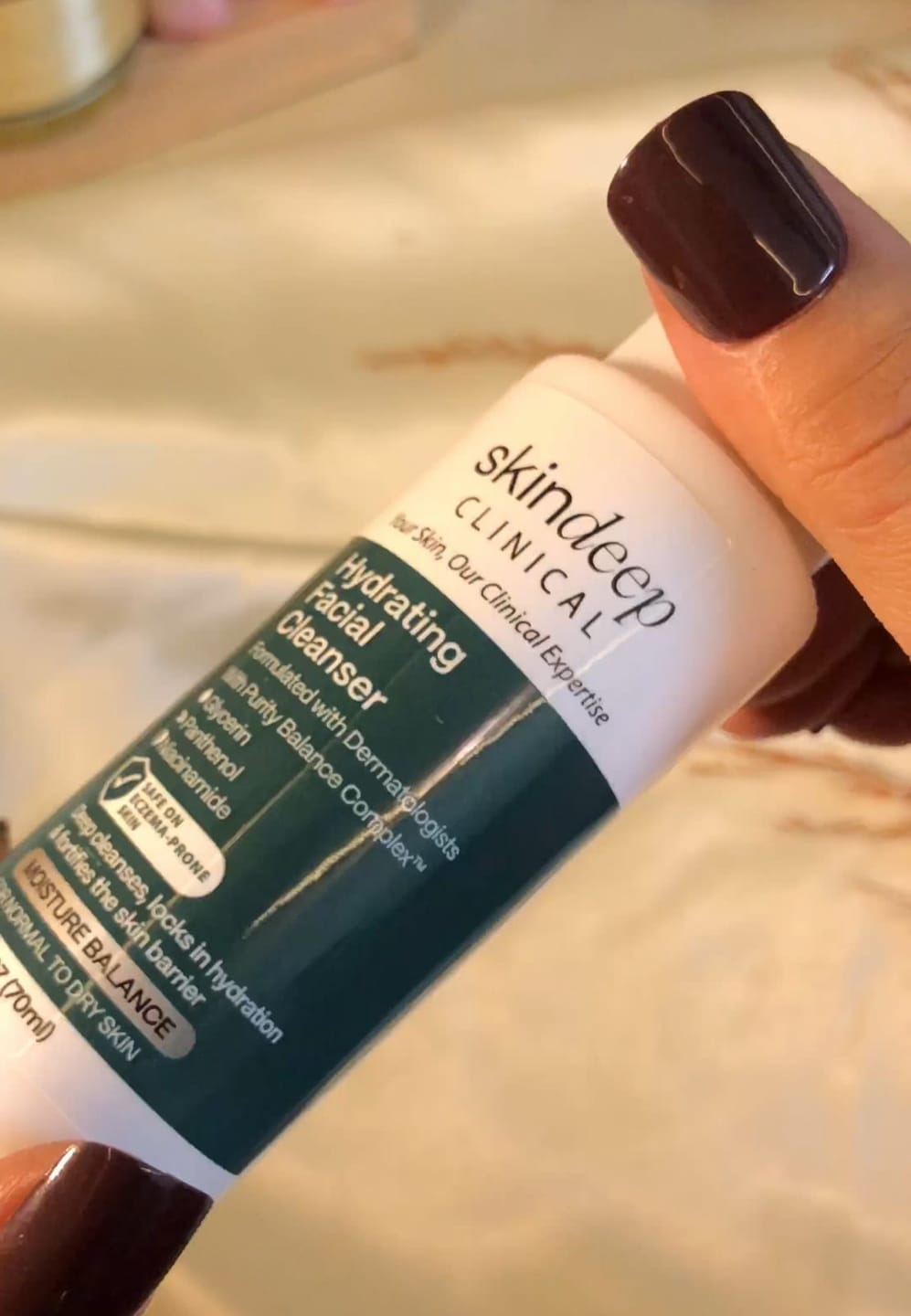 Customer photo review of Hydrating Facial Cleanser