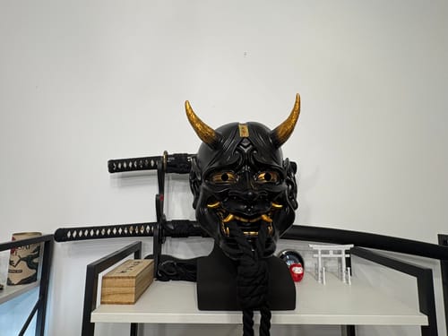 Customer photo review of Handcrafted Hannya Mask