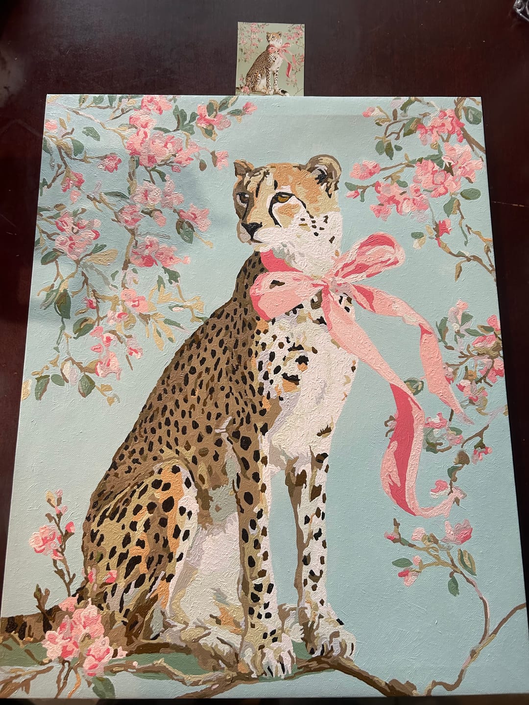 Customer photo review of The pink ribbon | Paint by Number