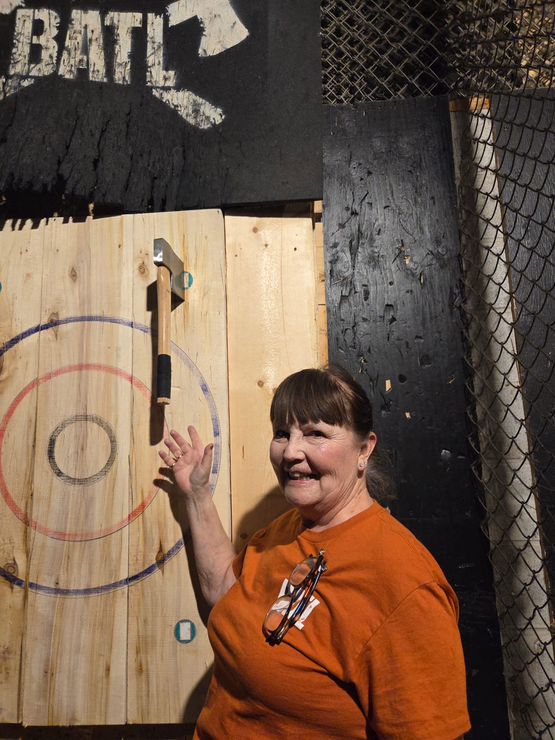 Customer photo review of The Butcher Throwing Axe (3rd Generation)