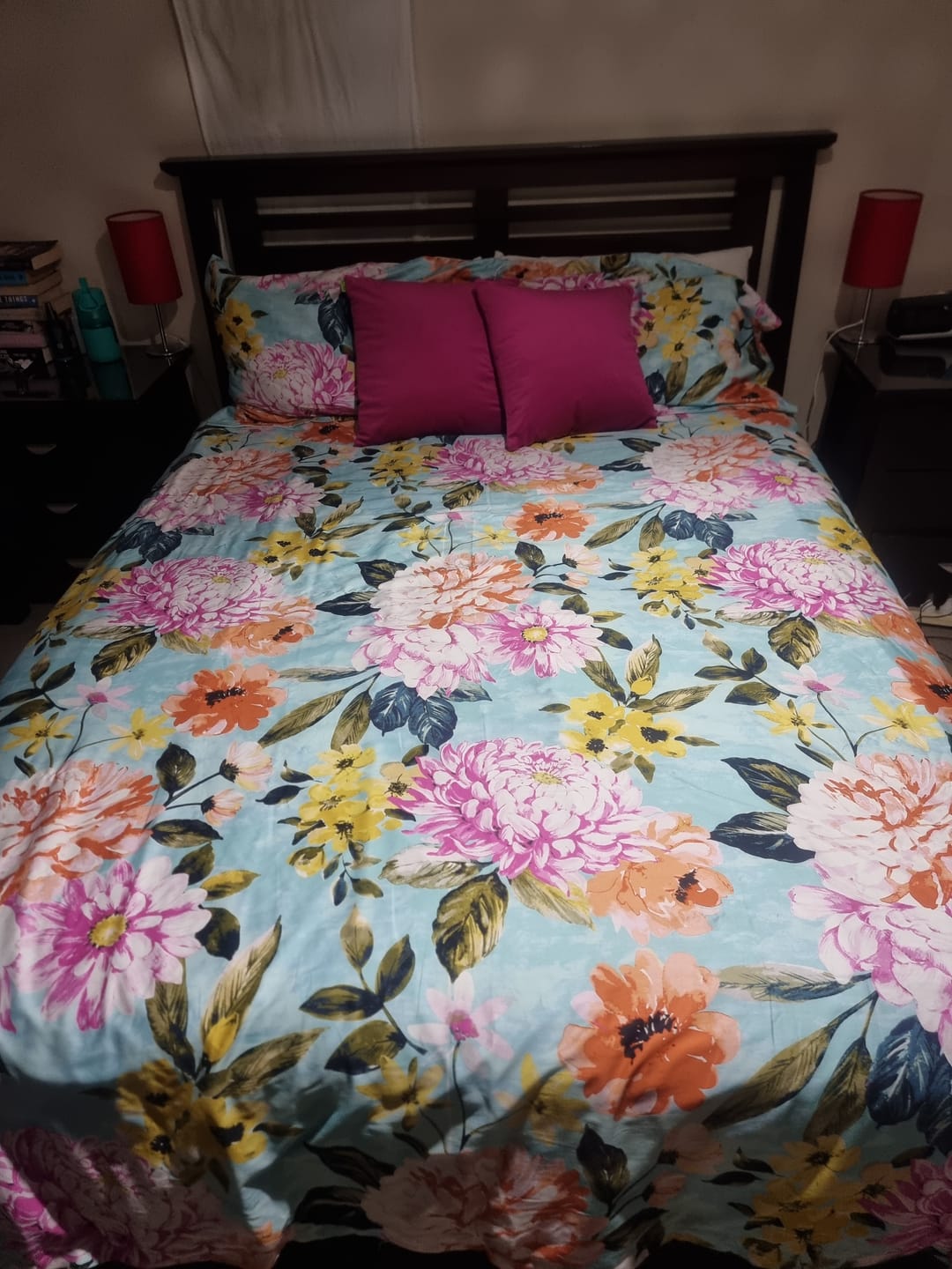 Customer photo review of Bright Pink Velvet - Cushion Cover