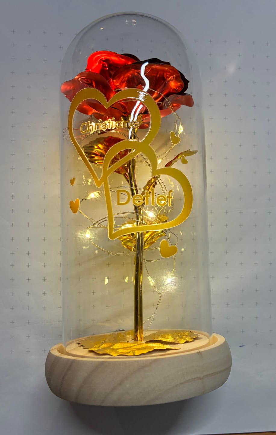 Customer photo review of Ich liebe dich - Paar-Goldene Rose