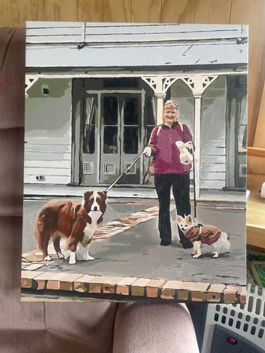 Customer photo review of Custom Portrait Paint By Numbers