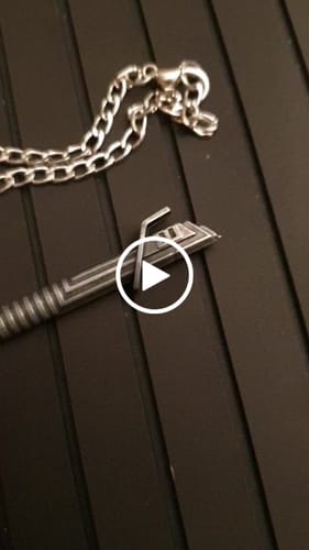 Customer video review of Mini Saber Necklace