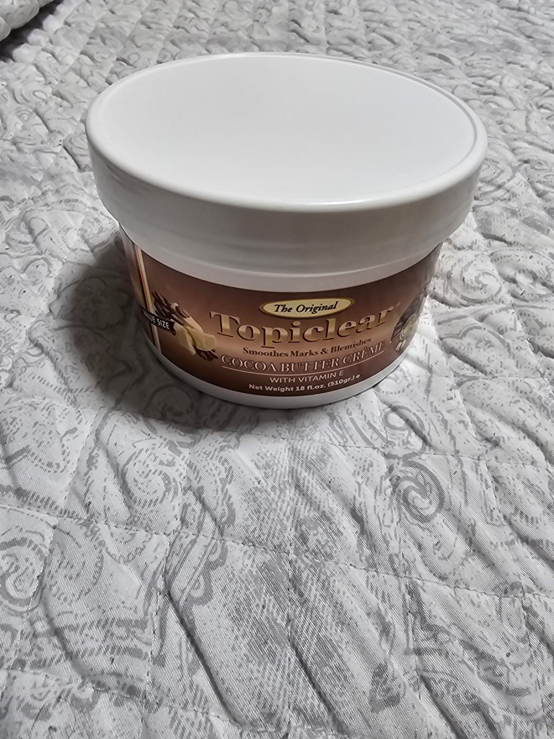 Customer photo review of Topiclear Cocoa Butter Cream 18 oz