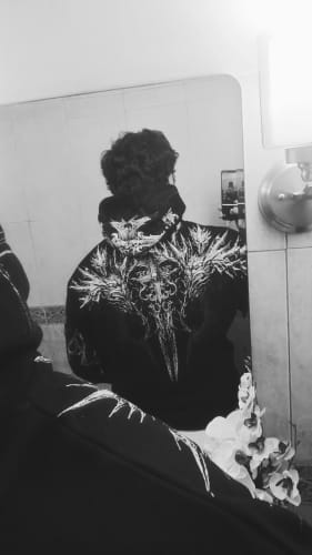 Customer photo review of Abysswalker Oversized pullover hoodie [MIDNIGHT]