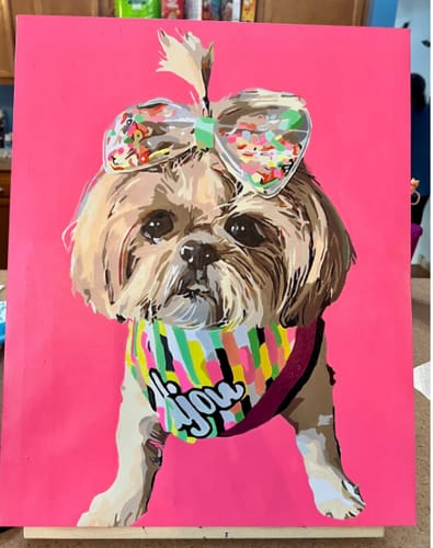 Customer photo review of Custom Pet Paint By Numbers