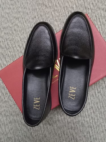 Customer photo review of Belgian Loafer - Black Pebble Grain Leather (Crepe Sole)