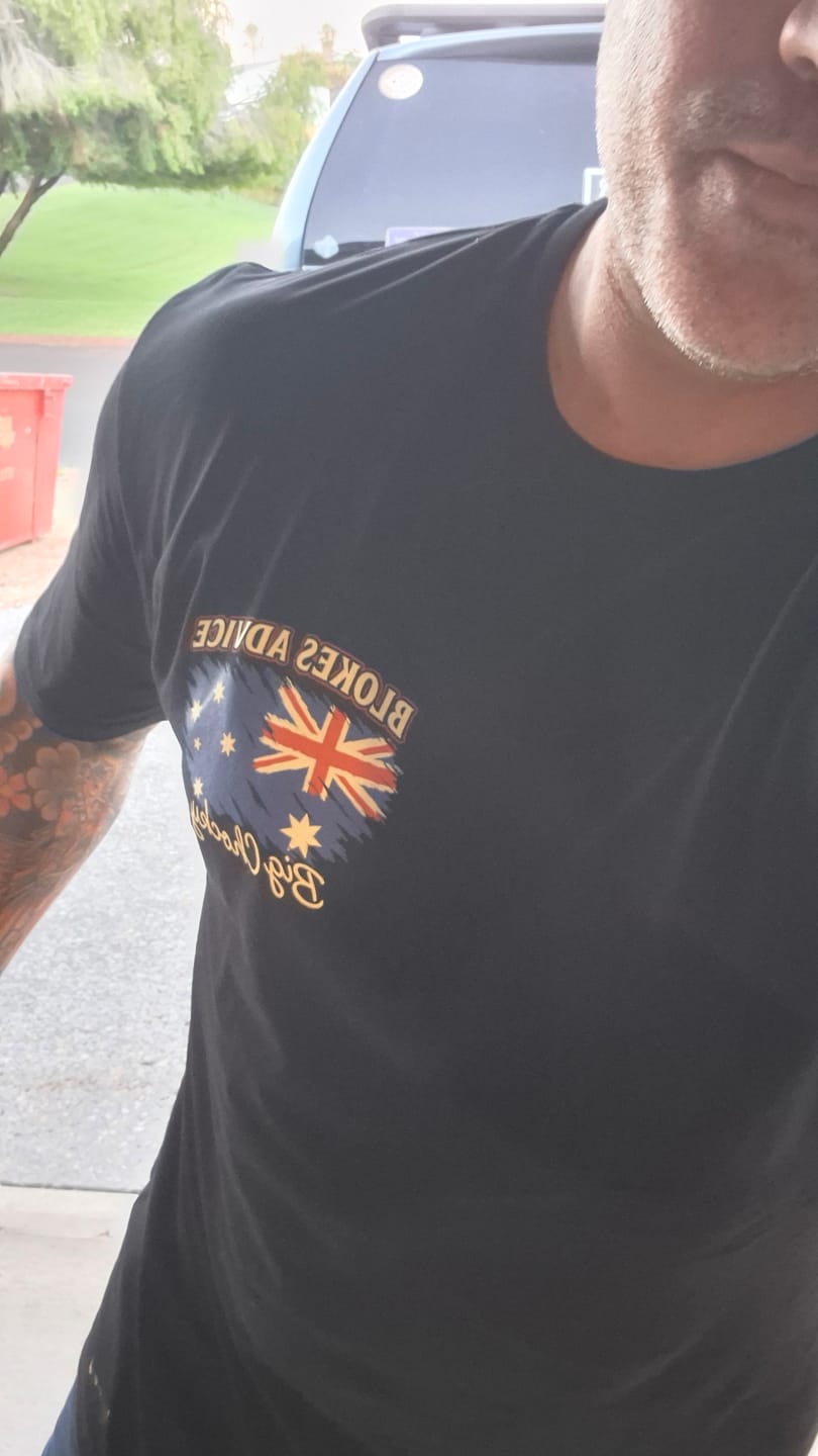 Customer photo review of Big Chocky | Aussie Day Tee